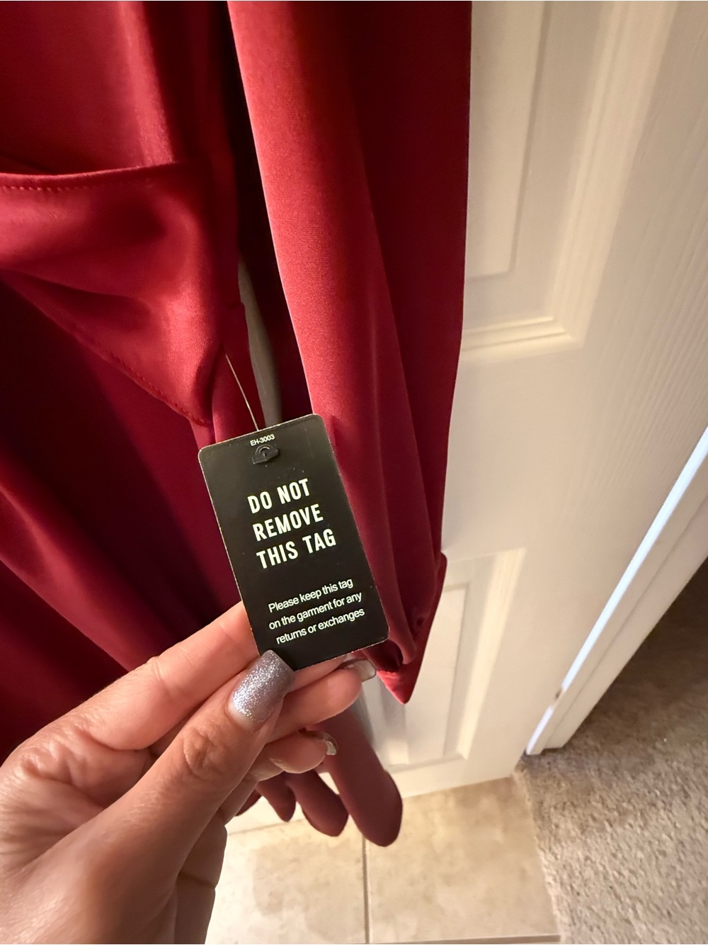 Express Burgundy High-Low Wrap Maxi Dress - Picture 4 of 5